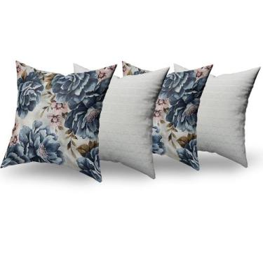Imagem de Almofadas Decorativas 4 Unidades Com Ziper e Refil Silicone - RT MAGAZ