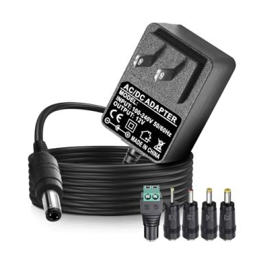 Imagem de Carregador adaptador CA 12V 3A 2,5A 2A com 8 pontas, adaptador CA/CC 100-240v, 50/60hz 12 Volts 3000mA DC em 12V Cabo de alimentação para Seagate & WD My Book WD, fita de luz LED, câmera CCTV,