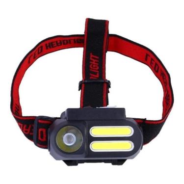 Imagem de Lanterna Cabeça Capacete Recarregavel Led T6 + 1 Led Cob