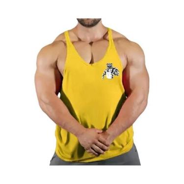 Imagem de Camiseta Regata Masculina De Algodão Sem Mangas Para Academia, Fitness