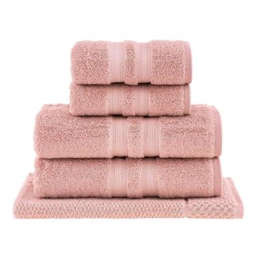 Imagem de Jogo Toalhas Banho Buddemeyer 5p Algodão Egípcio Rosa 1371