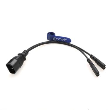 Imagem de Eonvic IEC320 C14 para 2 x C7 Y Divisor 250 V 2,5 A Cabo de Alimentação Extensão para Candeeiros de Mesa Câmeras Laptop Monitor Computador