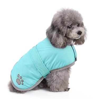 Imagem de Queenmore Casaco de inverno para cães, colete acolchoado de lã, jaqueta para animais de estimação para clima frio, impermeável, refletivo, reversível para cães, roupas para cães pequenos, médios e
