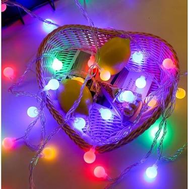 Imagem de LED cordão iluminação 10metros comprimento 66 lâmpadas decoração festas de Natal varal de luzes，luzes area externa，varal de lampadas externo(10 Metros RGB lâmpada,3 UNIDADES)