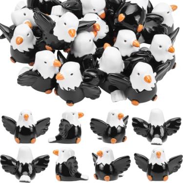 Imagem de SOFPLATE 20 peças pequena estátua de águia careca pequenas estatuetas patrióticas resina vida selvagem escultura de pássaro americano ornamentos para independência casa ao ar livre jardim paisagem