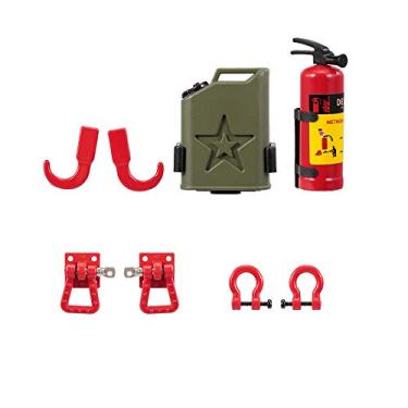 Imagem de Cuofyunl 2 peças manilhas de reboque gancho de trava de reboque para carro crawler rc 1/10 hsp redcat axial scx10 d90 hpi