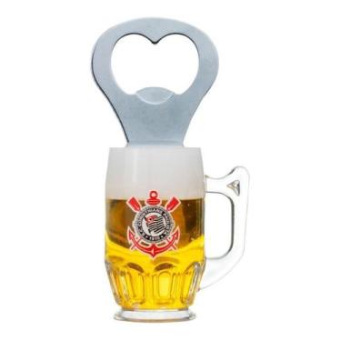 Imagem de Abridor Garrafas Caneca Cerveja Ímã Geladeira Corinthians - Mileno