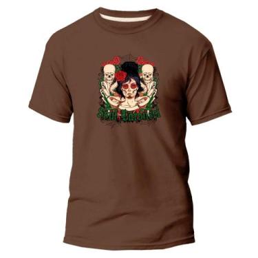 Imagem de Camiseta Lisa Algodão Premium Estampa Digital Winter Catrina - Pavesi,
