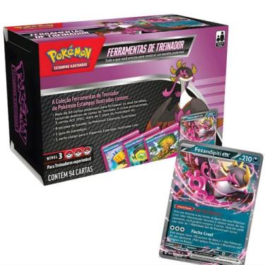 Imagem de Box Pokémon Ferramentas Treinador Fezendipiti Ex 94 Cartas 35868 Copag