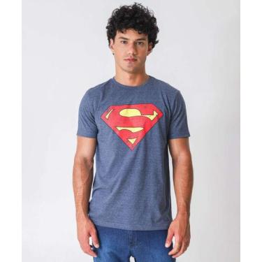 Imagem de Camiseta Masculina Manga Curta Super Homem Warner Bros-77123, Azul, P