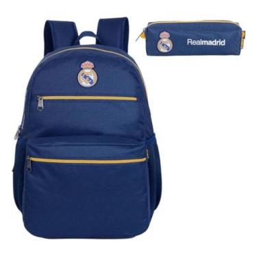 Imagem de Mochila Escolar Esportiva Real Madrid Com Estojo - Xeryus