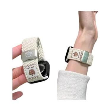 Imagem de Pulseira De Nylon Trançada Com Fecho Magnético Para Apple Watch iWatch