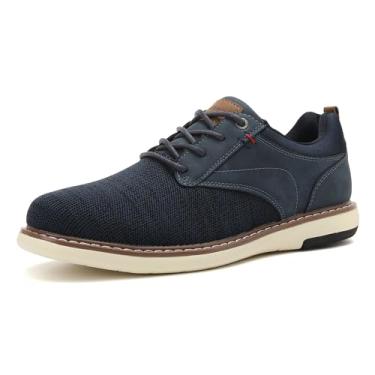 Imagem de ANALEAF Tênis social masculino Oxford confortável casual, Azul, 39