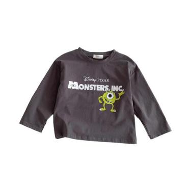 Imagem de Camiseta De Manga Longa Para Menino Com Estampa De Desenho Animado Da 