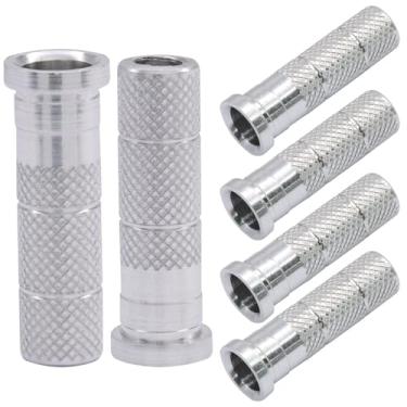 Imagem de LifCratms Inserções de alumínio para flechas de carbono ID 6,0 mm, inserções de pontas de prática de tiro com arco para prática ao alvo