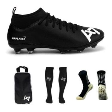 Imagem de Chuteira Botinha De Campo + Meião + Antiderrapante + Porta-Masculino