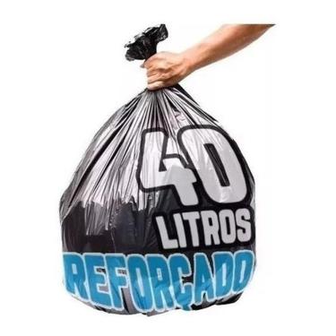 Imagem de Saco De Lixo 40 Litros 100 Un Preto - Aprox 2,200 Kg
