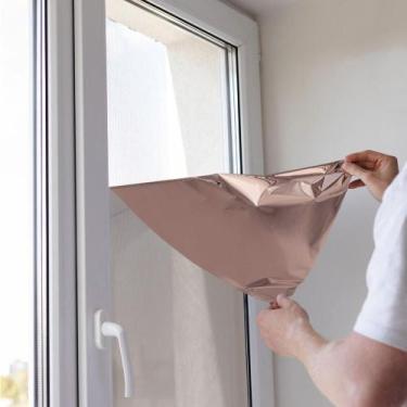 Imagem de Película Adesiva UV Profissional Refletiva Preto e Bronze Espelhado 50
