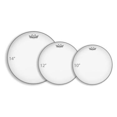 Imagem de Kit de Peles Remo Emperor Clear Tons 10,12,14 Filme Duplo Transparente