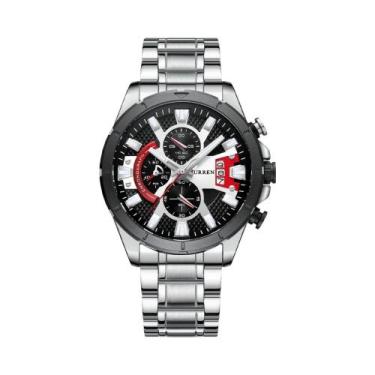 Imagem de Relógio Cronógrafo Luminoso Masculino CURREN Com Mostrador Grande, Rel