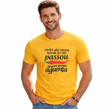 Imagem de Camiseta Masculina Carnaval Engraçada Passou Pimenta Oferta - Agil, Am