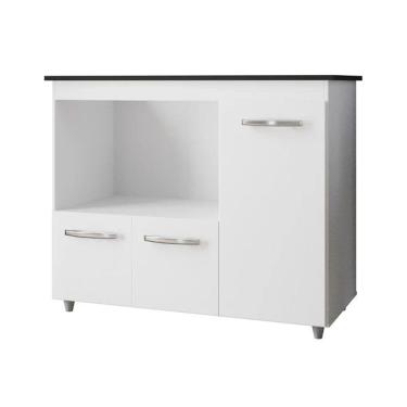 Imagem de Balcão Para Cooktop Bocas 3 Portas Armário De Cozinha Ana - Ssx Multicoisas Branco