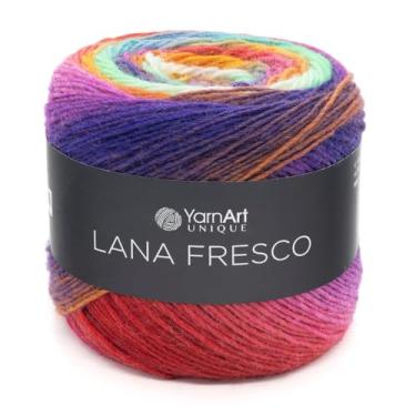 Imagem de YarnArt Lana Fresco 100% fio de lã – Peso fino/esportivo (#2) – 3,52 oz (100 g) / 415 jardas (380 m) por bola – Fio de tricô e crochê de fibra natural macia para suéteres, xales, roupas (1, 8115)
