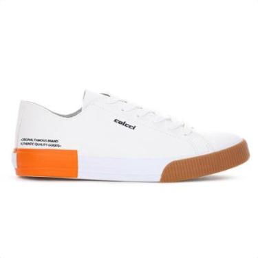 Imagem de Tênis Colcci CF Simple Off White Laranja e Marrom - Feminino-Feminino
