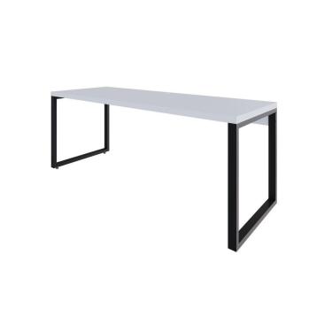 Imagem de Mesa Presidente 190x70x75cm Yon Branco Tx-est.preta Branco Tx-est.preta