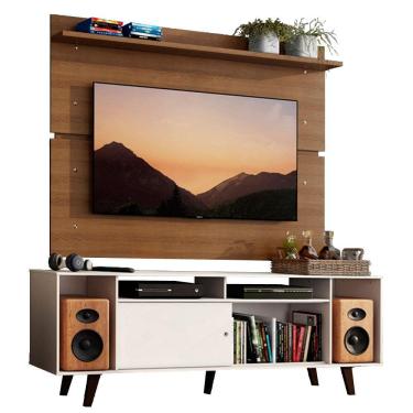 Imagem de Rack Madesa Cancun com Pés e Painel para Tv até 65 Polegadas