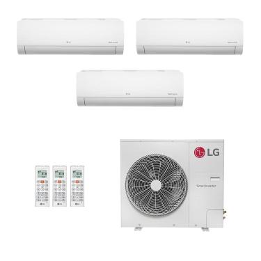 Imagem de Ar-Condicionado Multi Split Inverter LG 48.000 (1x Evap HW 18.000 + 2x Evap HW 24.000) Só Frio 220V