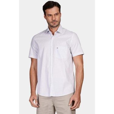 Imagem de Camisa Aramis Regular Tricoline Xadrez Branco Com Areia-Masculino