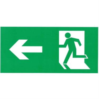 Imagem de Placa de Pvc Fotoluminescente Autoadesiva 15x30 Siga A Esquerda 315 Ab Sinalize Placa Pvc Fotol