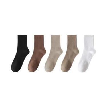 Imagem de Meias De Algodão Antiderrapantes De Cano Alto Para Homens, Conjunto Co