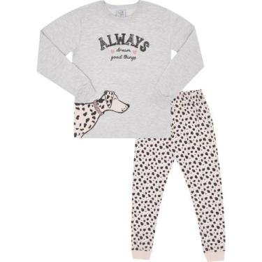 Imagem de Pijama Juvenil Menina Good Night by Pulla Bulla Ref. 200522, Cinza, 12