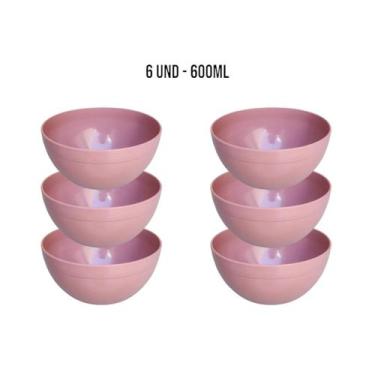 Imagem de Kit Cumbuca Bowl Cores Neutras 600ML Para Sopa E Sobremesa Sopas Caldo