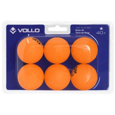 Imagem de Bola de Tênis de Mesa Vollo 1 Estrelas com 06 Bolas Laranja