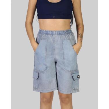 Imagem de Bermuda DR7 Street Cargo Jeans Vintage - Azul-Unissex