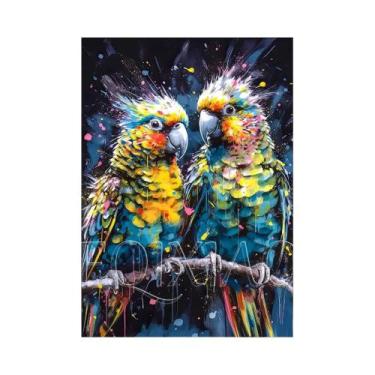 Imagem de Pintura Diamante De Animais (Gato, Cachorro, Cisne) Com Bordado Comple