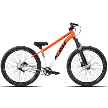 Imagem de Bicicleta KSW do Grau Kit 1x1 Freio Hidráulico Pneus Flame, Branco com
