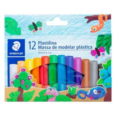 Imagem de Massinha de Modelar Plástica Staedtler Plastilina 12 Cores