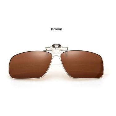 Imagem de Lentes Clip On Para Óculos Polarizadas Proteção U V 400 - VINKIN, Marr