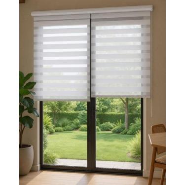 Imagem de Persiana Double Vision Sunny 200larg x 220alt Branca (2pçs) - Top Flex