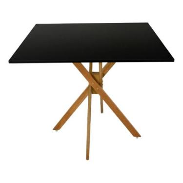 Imagem de Mesa Para Jantar 70cm Quadrada Base Akemi Escrivaninha Sala Estar Cozi