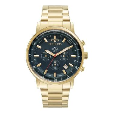Imagem de Relógio Technos Masculino Golf Dourado Fundo Azul - JS25BCL/1A-Masculino