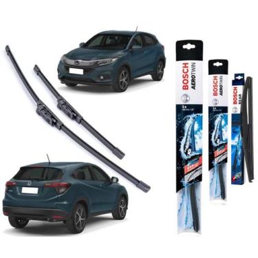 Imagem de KIT 3 Palheta Limpador Parabrisa Originial Bosch Honda HRV HR-V 2019 2
