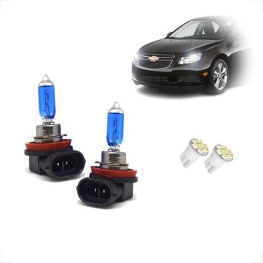 Imagem de Kit de Lâmpadas Halógena Super Branca H11 Farol Milha Cruze 2011 2012 