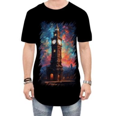 Imagem de Camiseta Longline Torre do Relógio Van Gogh 3 - Kasubeck Store®, M
