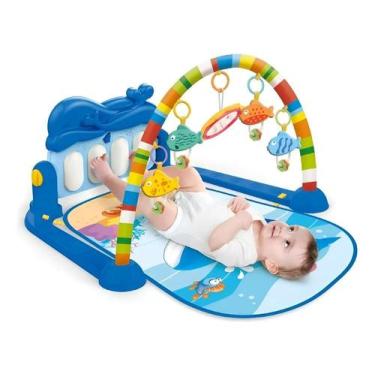 Imagem de Tapete De Atividades Com Play Piano Baleia Azul - Maxibaby - Maxi Baby