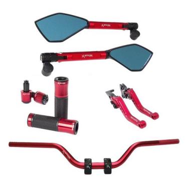 Imagem de Manete Manopla Retrovisor Peso Guidão CG titan fan start cargo freio a